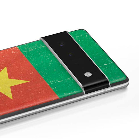 Cameroon Flag Distressed Google Pixel 6 Skin